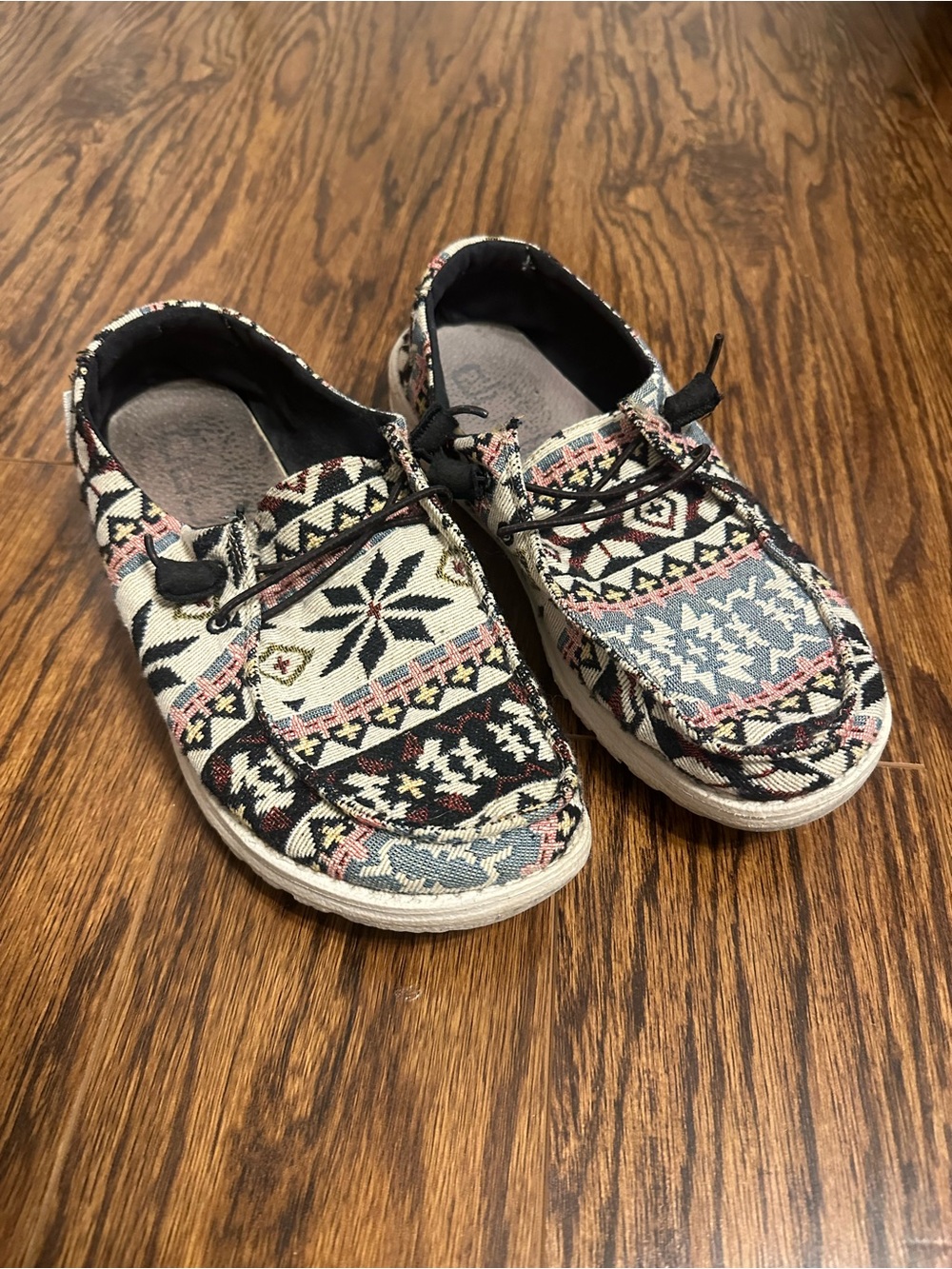 Hey Dude Women's Slip-On Sneakers in Black, Cream, Blue, Pink